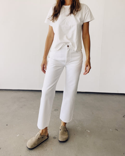 The Straight White Denim
