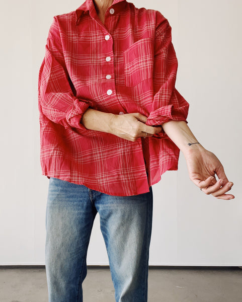 The Big Shirt Breezy Check Red