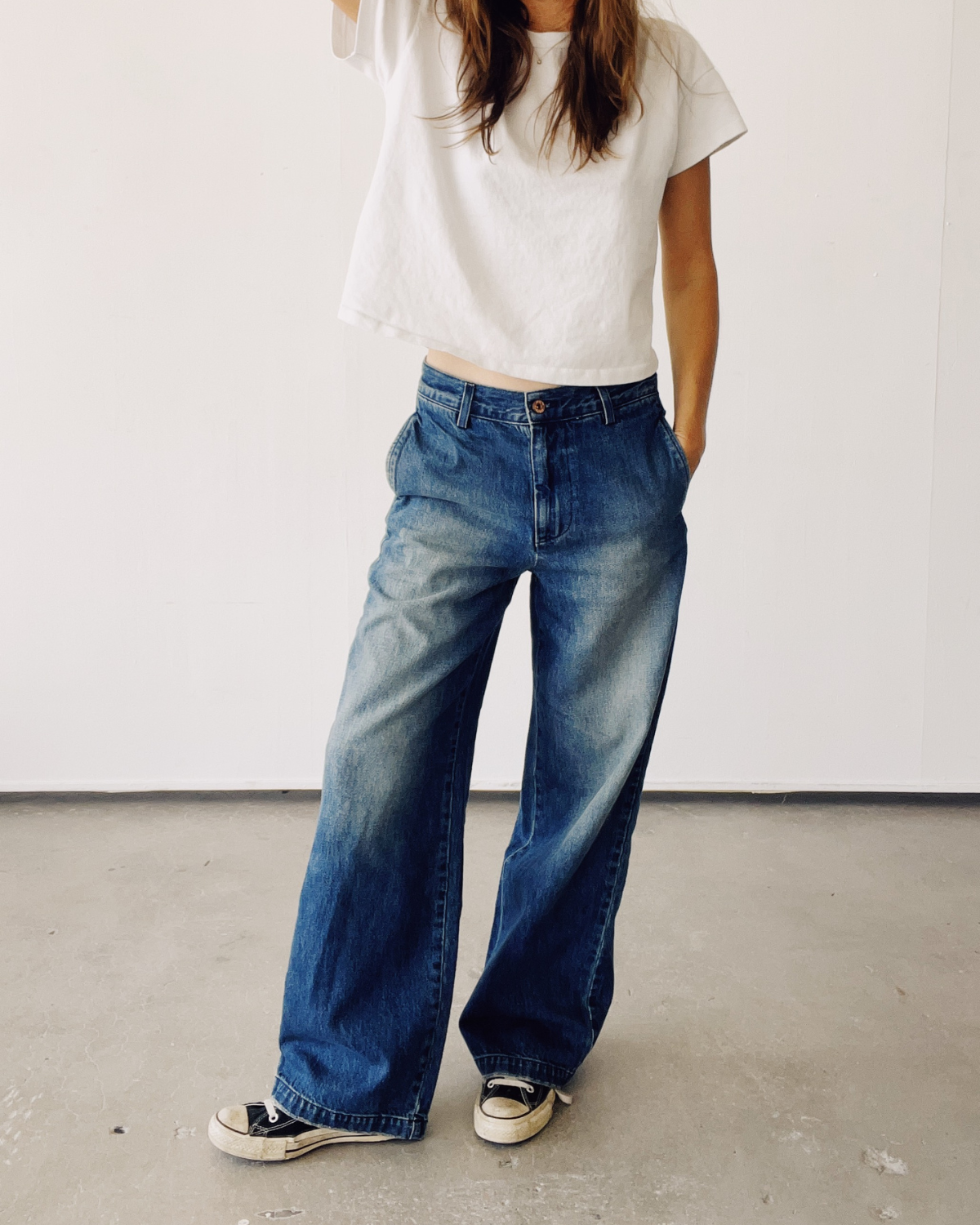 The Buckle Back Trouser Denim
