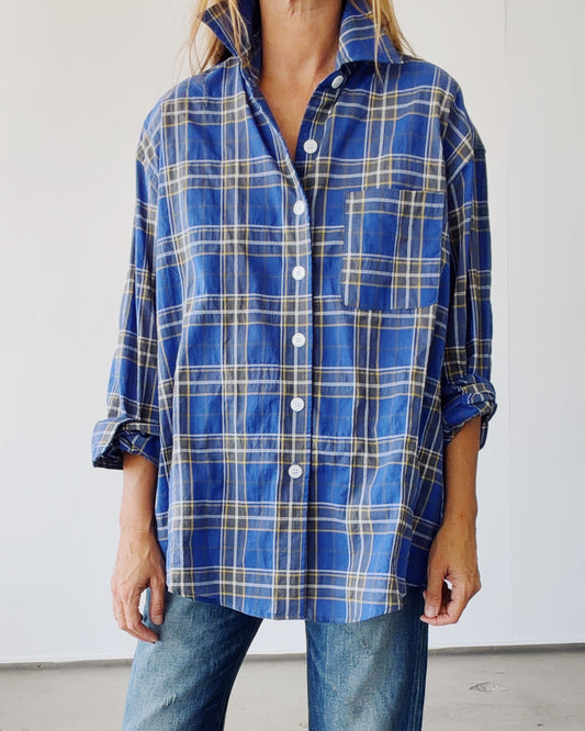 The Big Shirt Blue Plaid