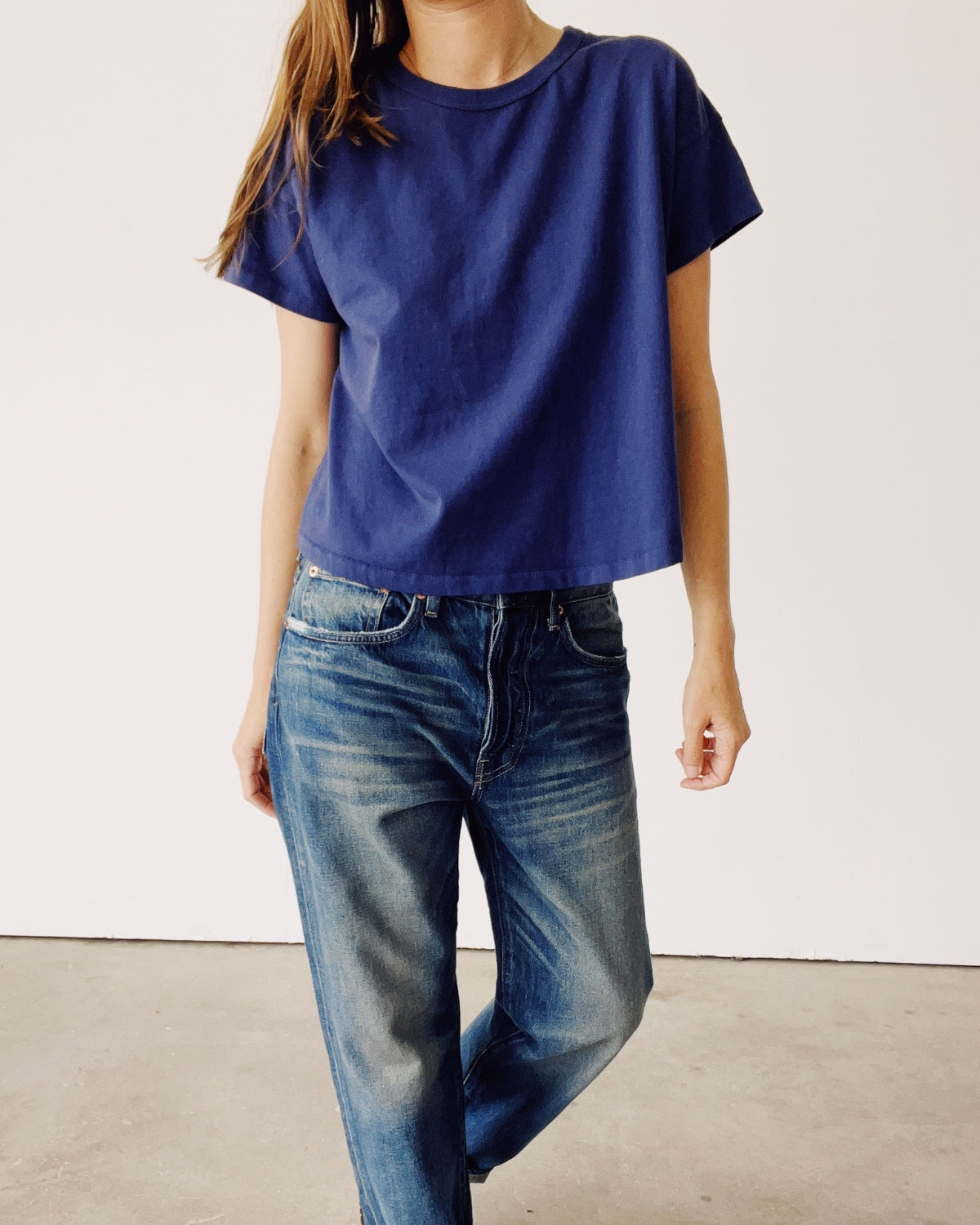 The Boxy Tee Navy