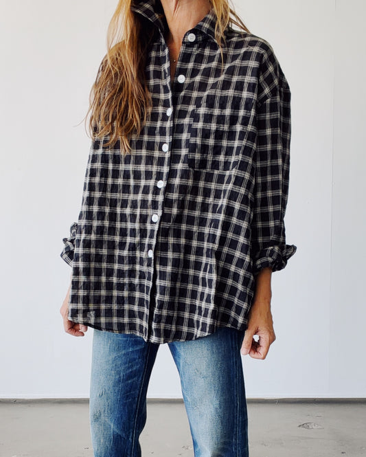 The Big Shirt Black Check