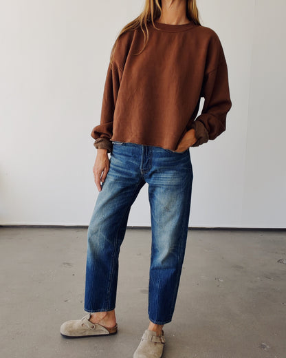 The Boxy Crop Sweatshirt Cedar