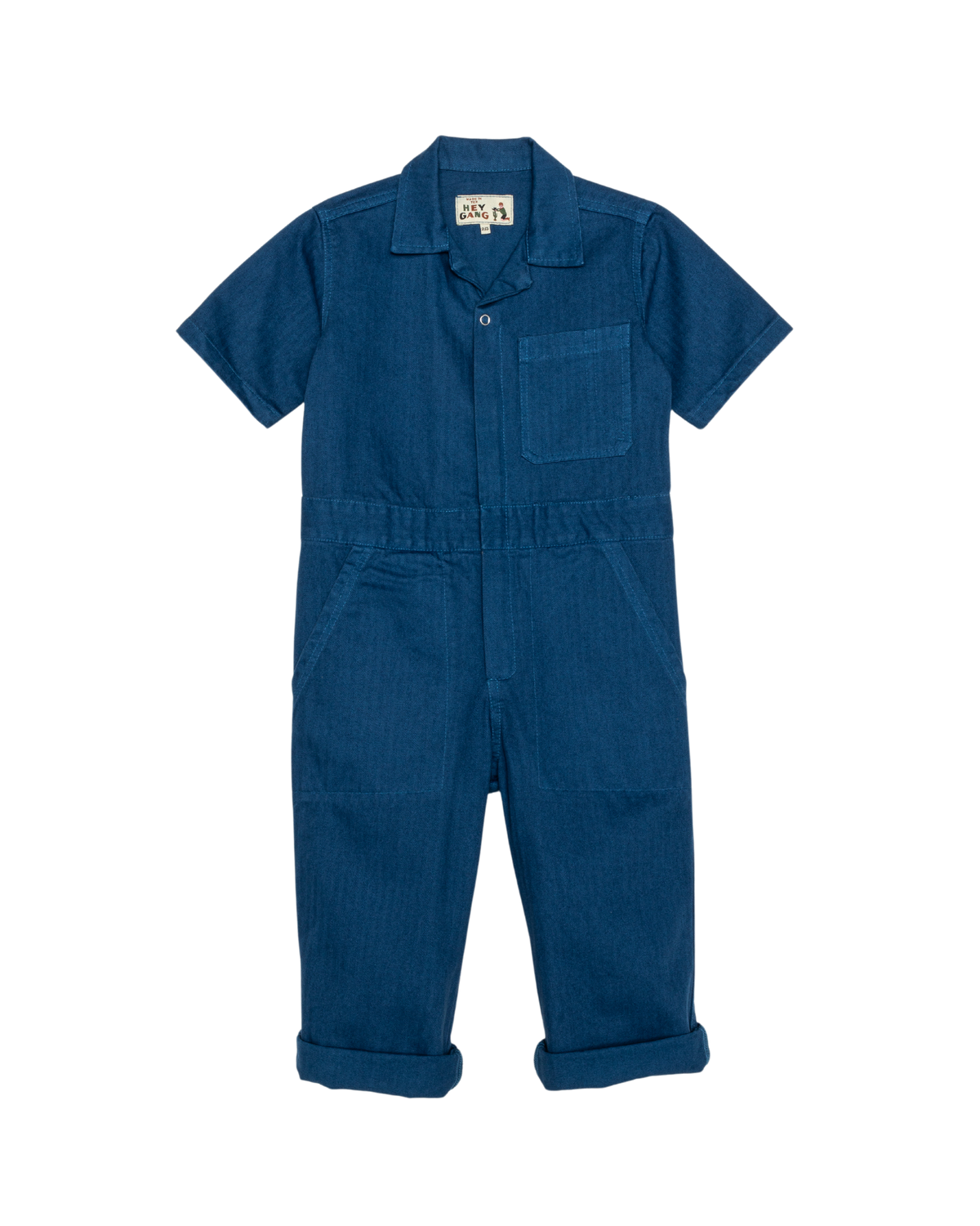 The Coveralls French Blue Herringbone