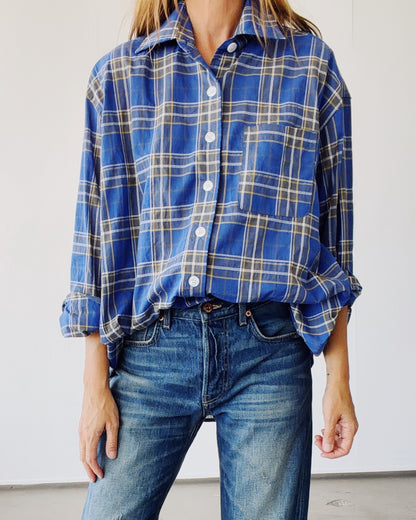 The Big Shirt Blue Plaid