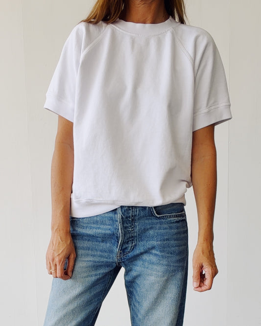 The Short Sleeve Sweatshirt White