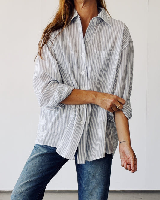 The Big Shirt Blue Stripe