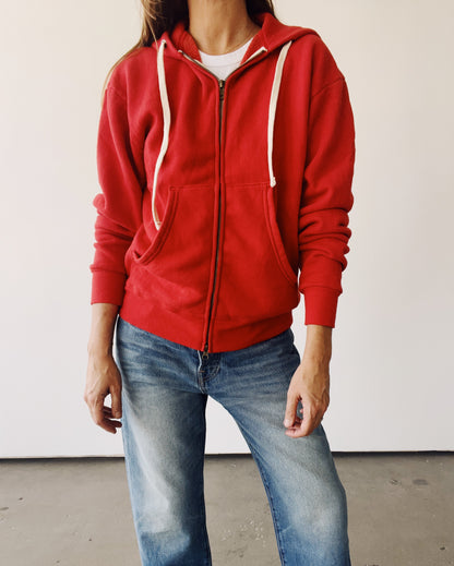 The Zip Hoodie Red