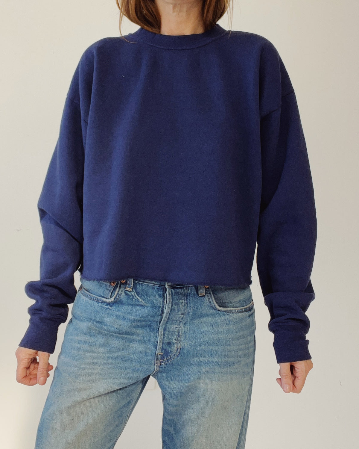 The Boxy Crop Sweatshirt Midnight