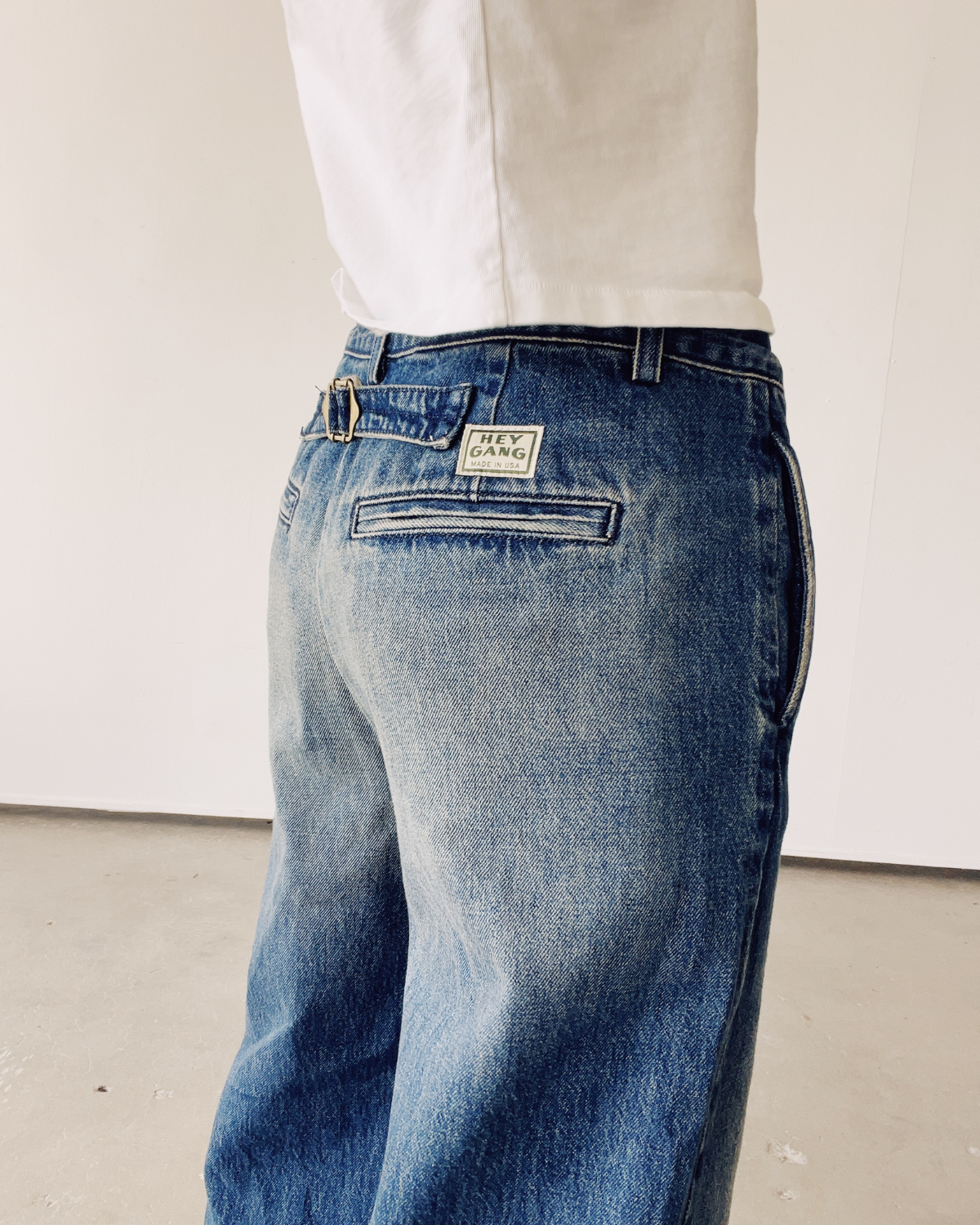 The Buckle Back Trouser Denim