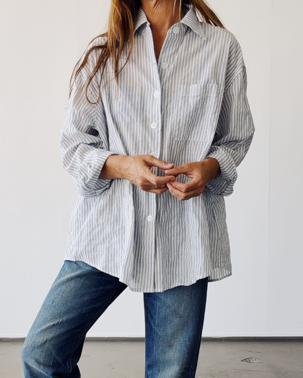 The Big Shirt Blue Stripe