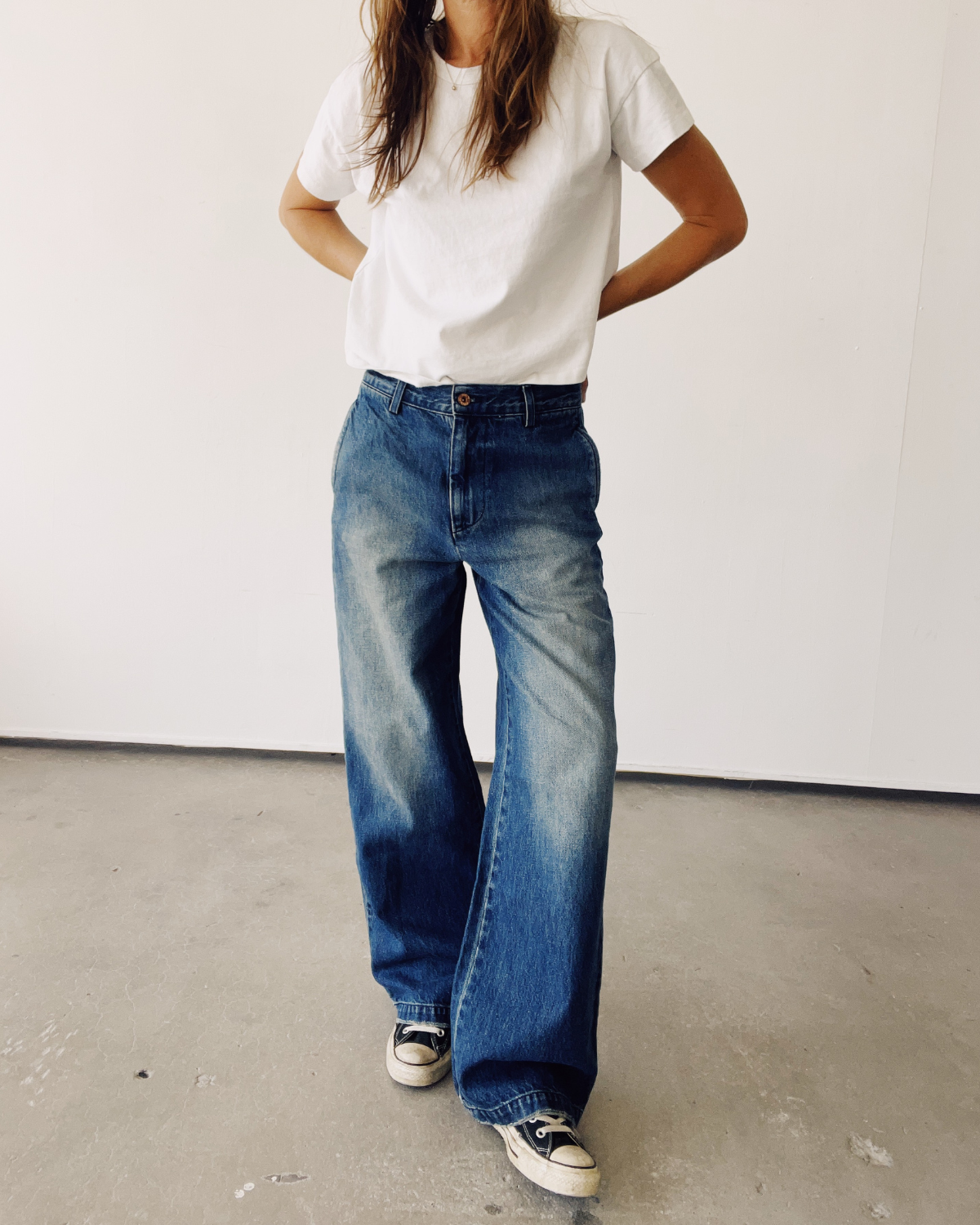 The Buckle Back Trouser Denim