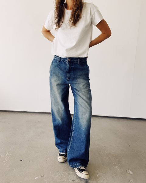 The Buckle Back Trouser Denim
