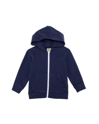 The Kids Zip Hoodie Navy