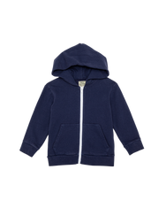 The Kids Zip Hoodie Navy