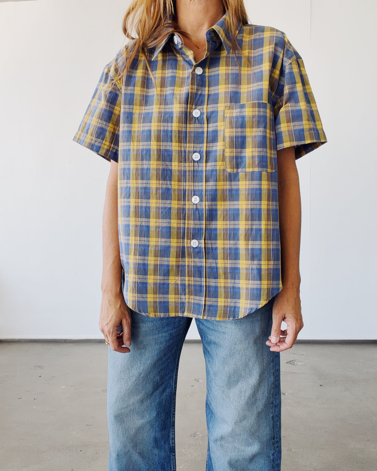 The Camp Shirt Blue Madras