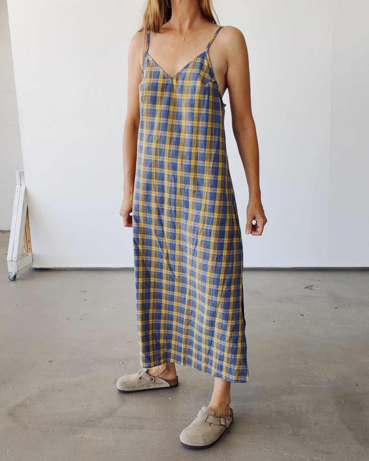 The Slip Dress Madras Plaid