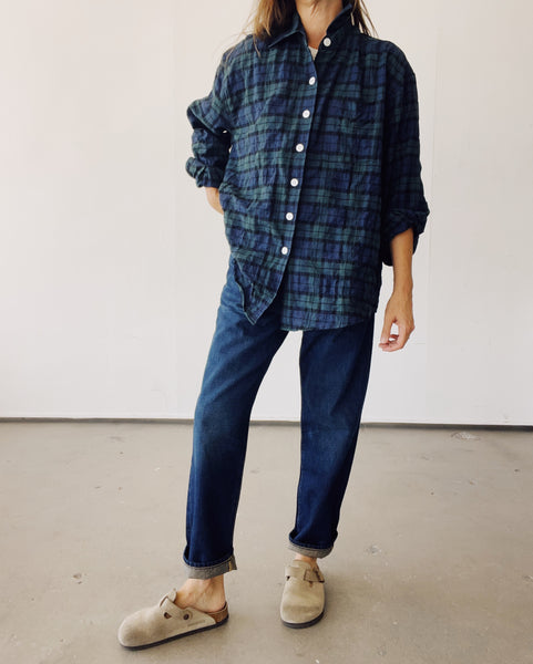 The Big Shirt Green Plaid