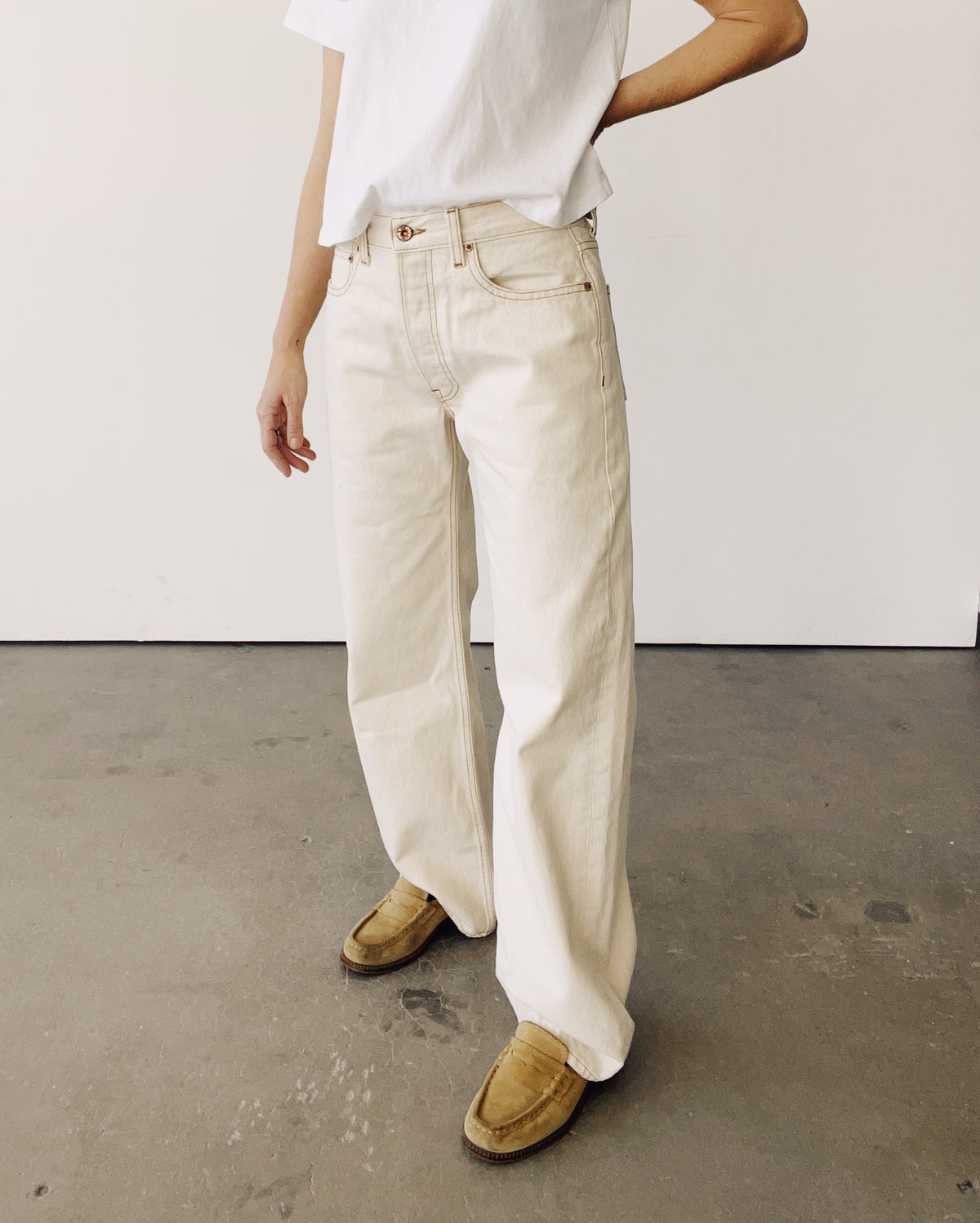 The Wide Slouch Ecru