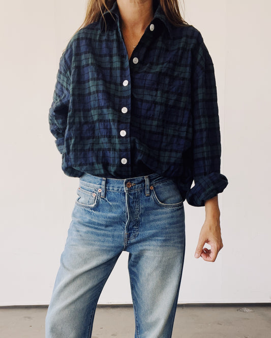 The Big Shirt Green Plaid
