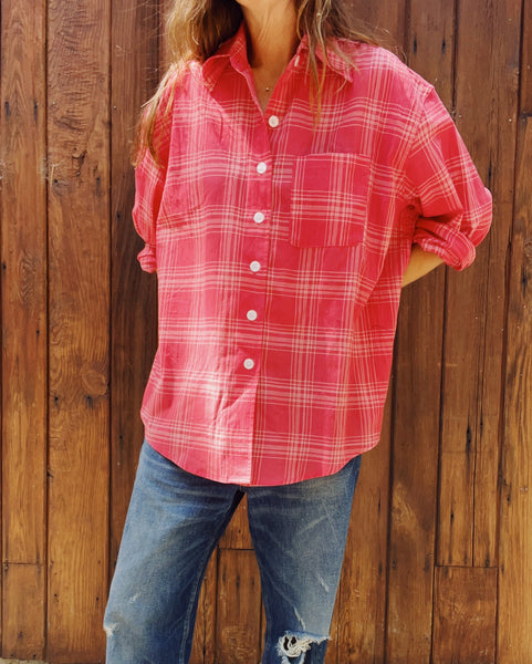 The Big Shirt Breezy Check Red