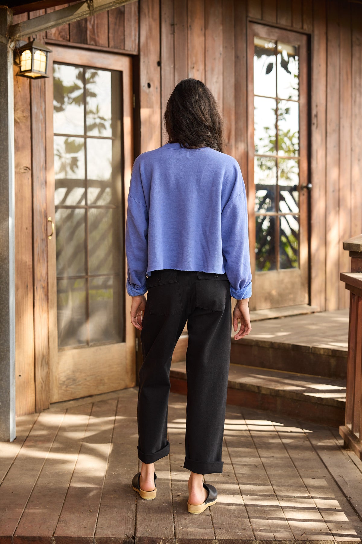 The Boxy Crop Sweatshirt Periwinkle