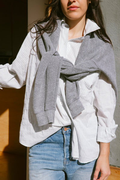 The Big Shirt Light Blue Stripe