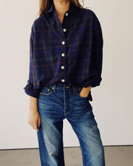 The Big Shirt Navy Plaid