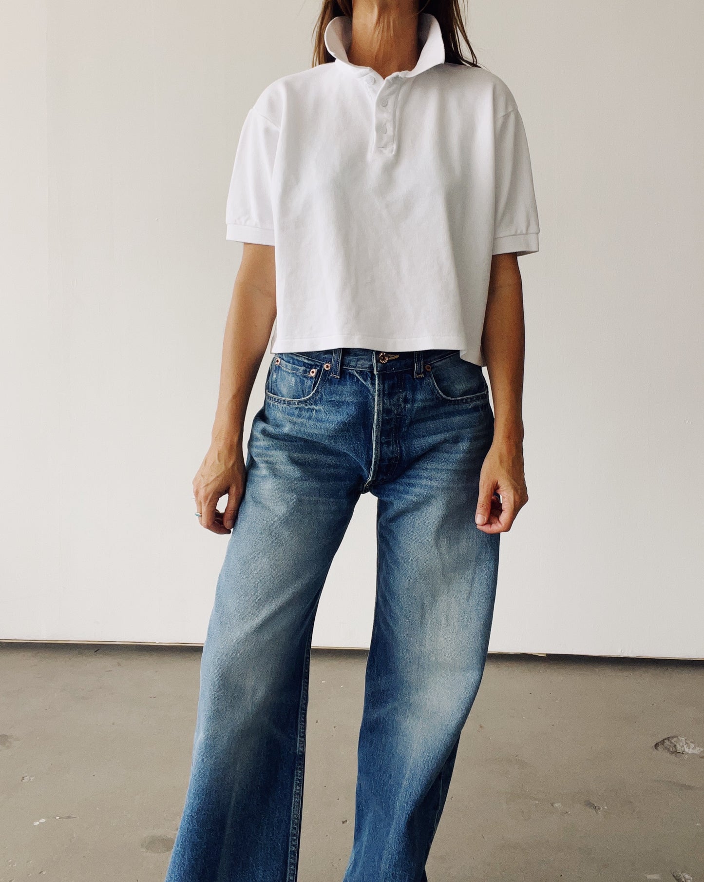 The Boxy Polo White