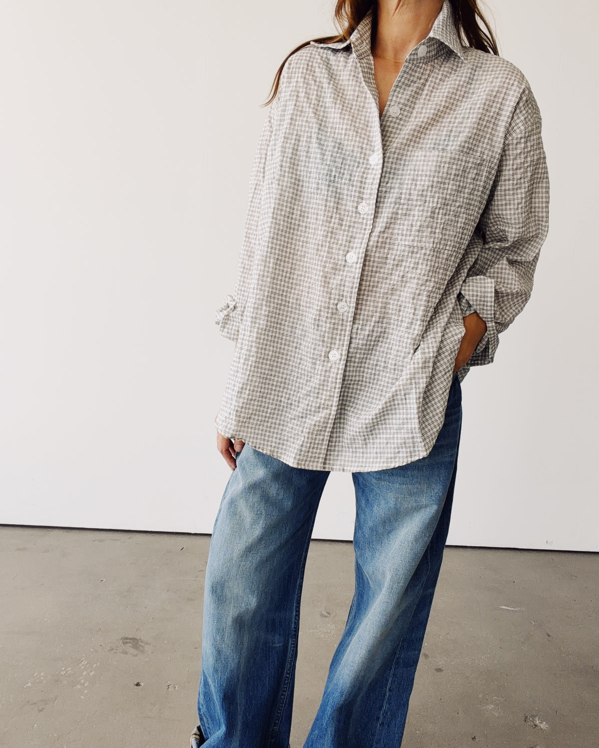 The Big Shirt Black Check