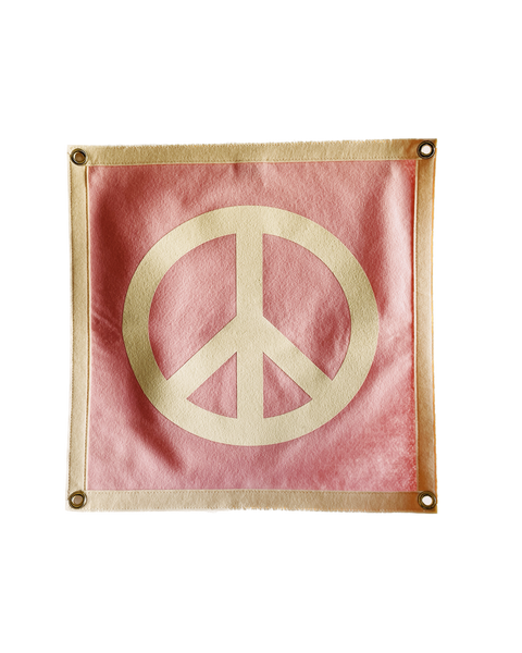 Hey Gang x Oxford Pennant Peace Sign Pink