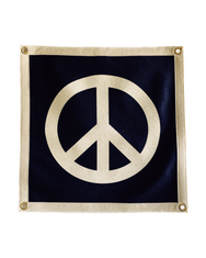 Hey Gang x Oxford Pennant Peace Sign Navy