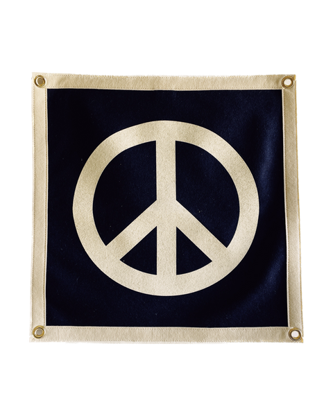 Hey Gang x Oxford Pennant Peace Sign Navy